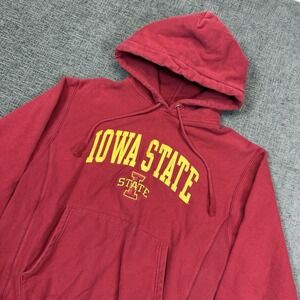 Iowa State Cyclones Champion Reverse Weave Hoodie Size Medium Red Sweatshirt